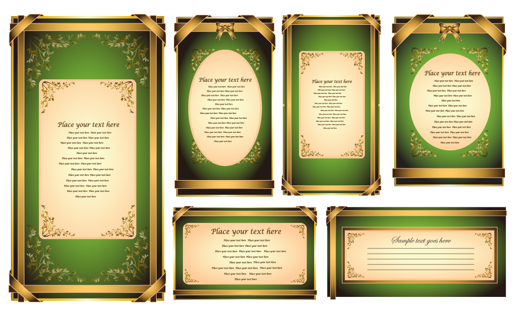 certificate border templates elegant retro golden decor