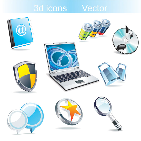 computing design elements modern 3d symbols