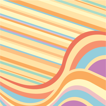 abstract background colorful flat stripes waving decor