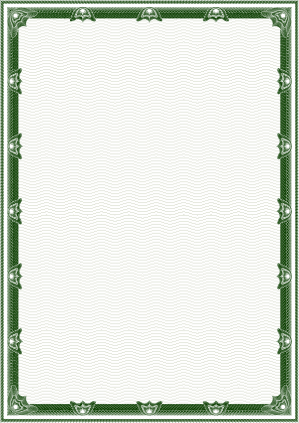 border template green petals decor repeating symmetric design