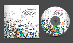 disc cover template colorful flat messy circles sketch