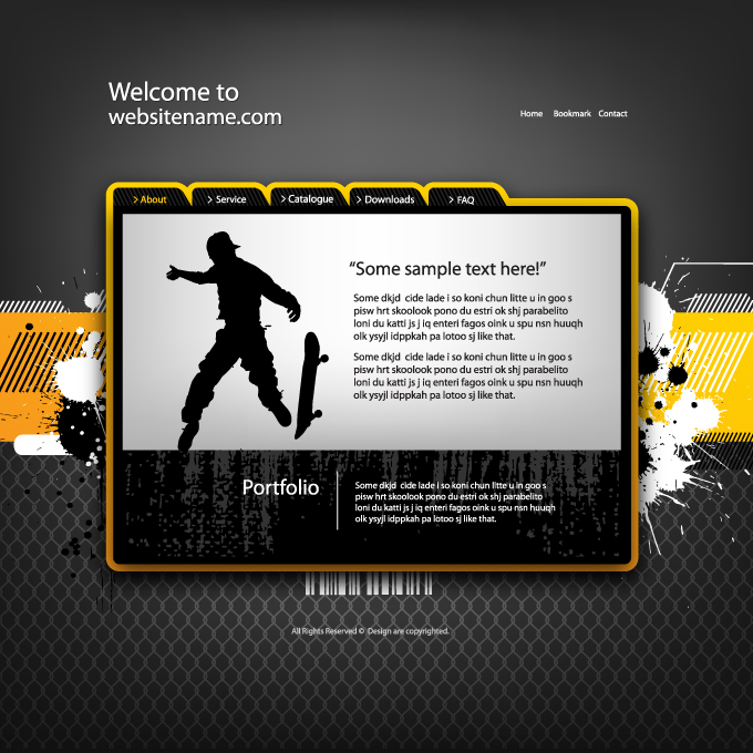 webpage templates dark elegant modern design