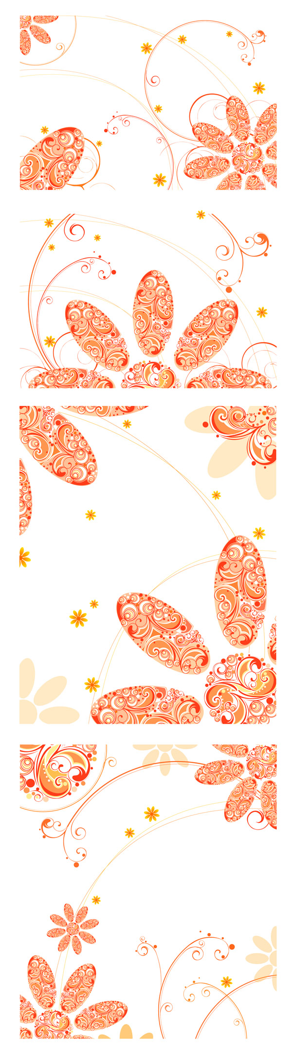 floral pattern template botany decor blurred design