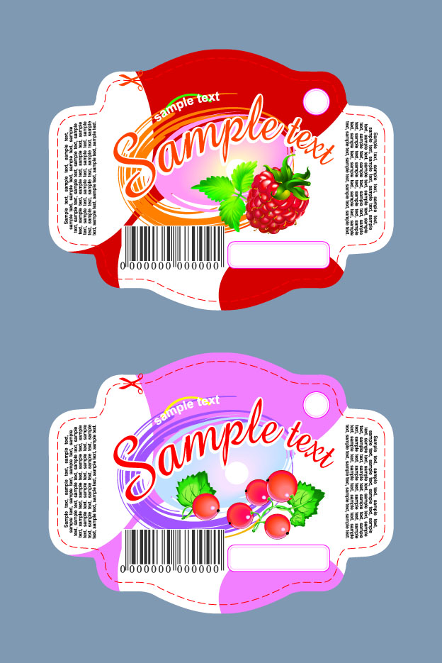 yoghurt label templates fruits icons decor modern design