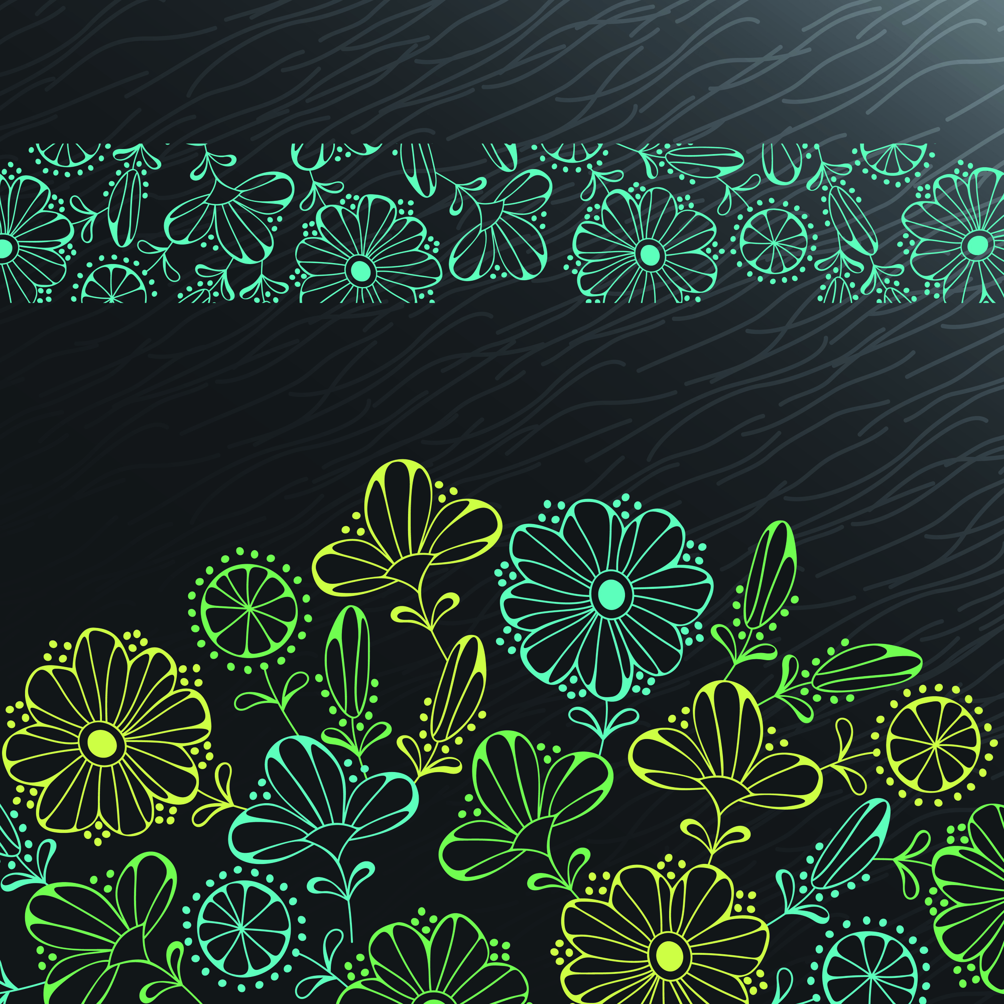 flowers pattern colored classical flat sketch