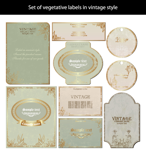 labels templates shiny retro shapes decor