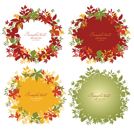 laurel wreath text box templates colorful flat decor