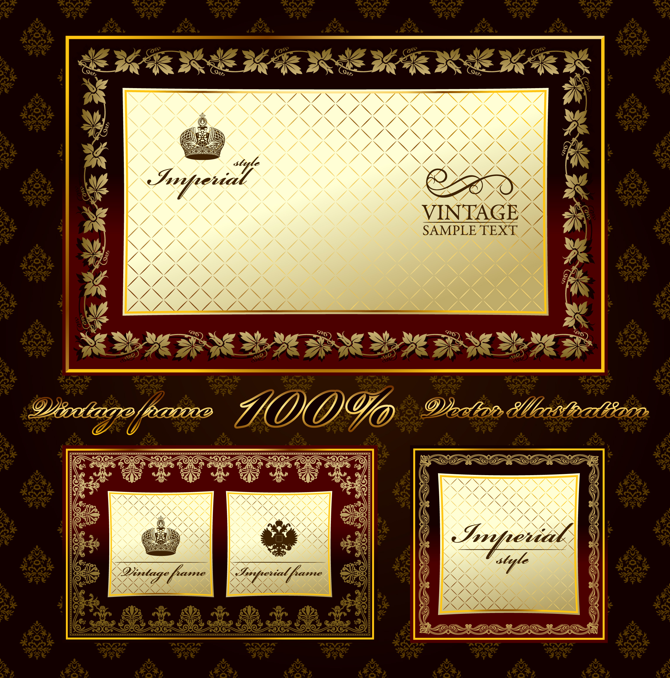 border templates classical floral leaf decor elegant seamless