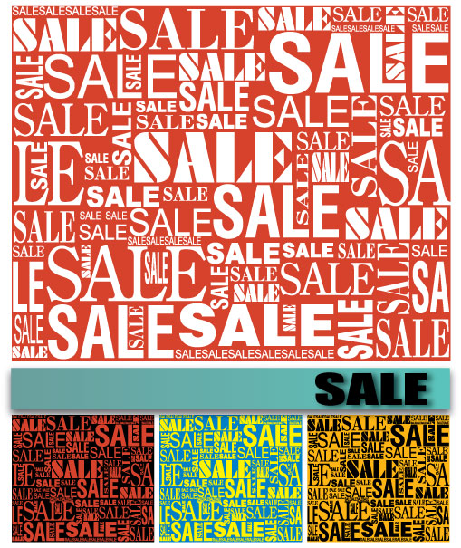 sales background texts decor vertical horizontal layout