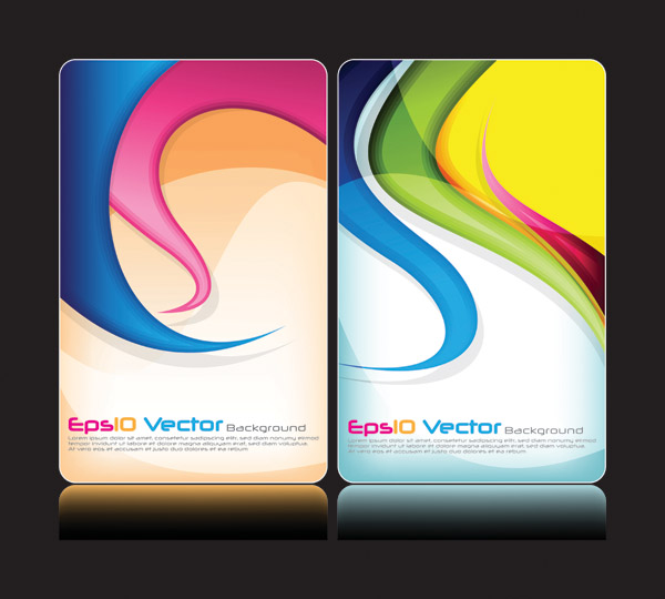 brochure background templates colorful abstract curves decor