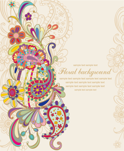 floral background classical colorful petals decor