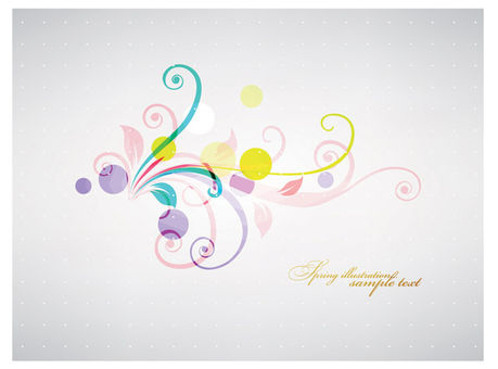 flower background colorful blurred curves ornament