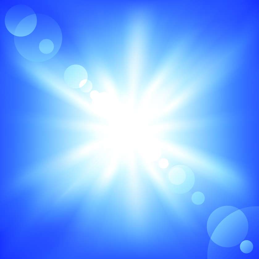 sunshine background vivid bokeh design blue white ornament