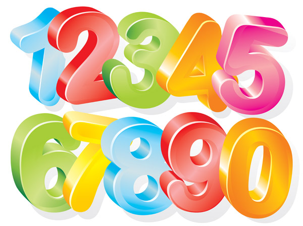 numeral background modern colorful 3d design