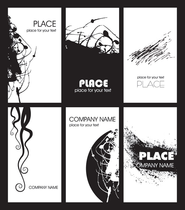 business card templates black white grunge decor