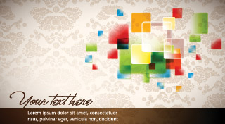 decorative background colorful blurred transparent squares decor