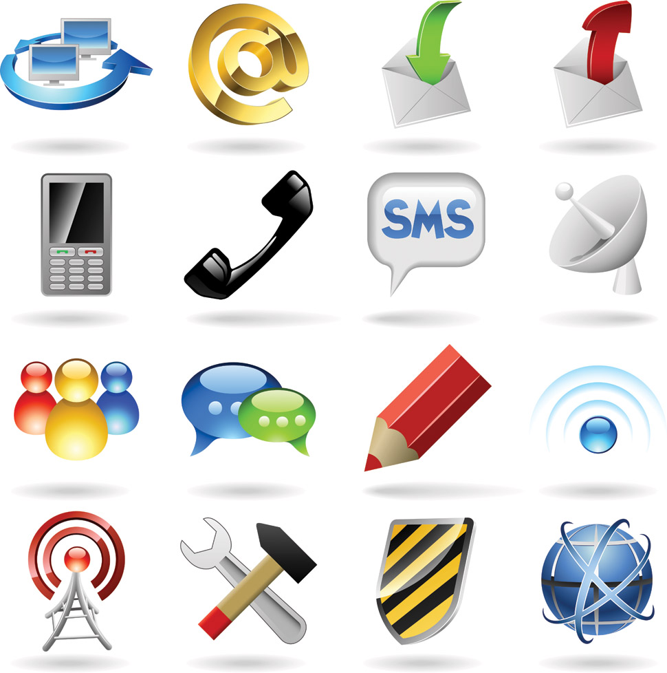 ui icons collection shiny colored modern design