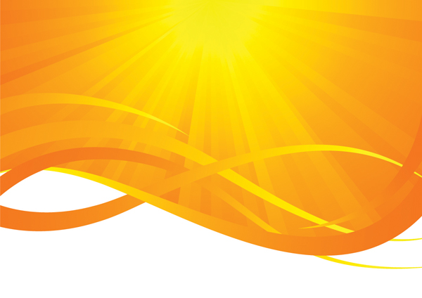 sun rays background vivid yellow design curves ornament