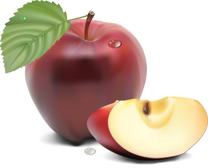 fresh apple background 3d colored realistic design