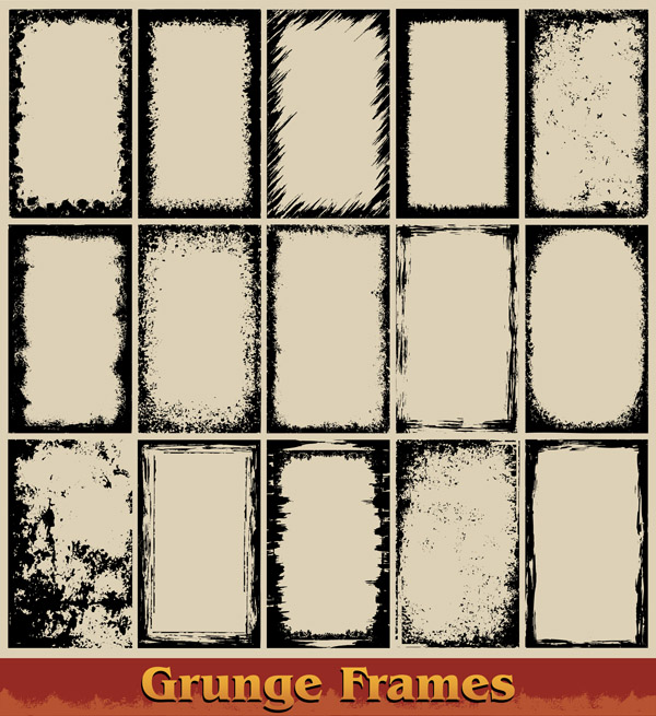 frames templates collection vintage grunge decor