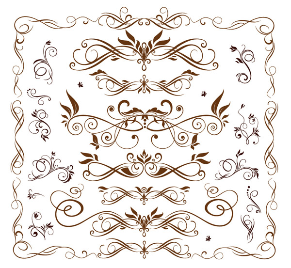 frame design elements classical symmetrical curves design