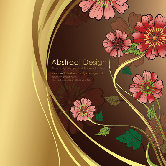 flowers background templates elegant colorful petals decor