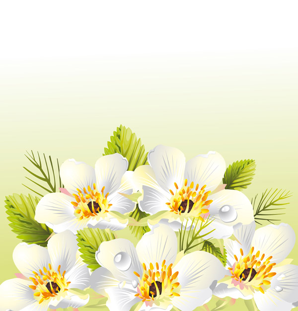 morning flowers background colorful 3d design