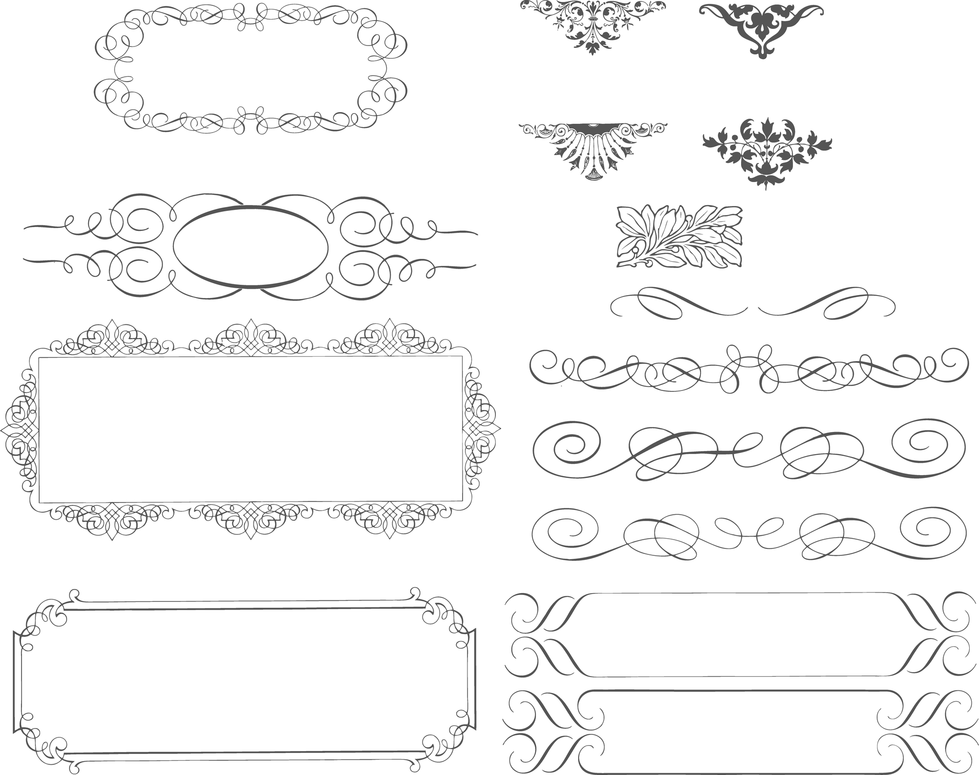 border design elements classical symmetrical seamless curves