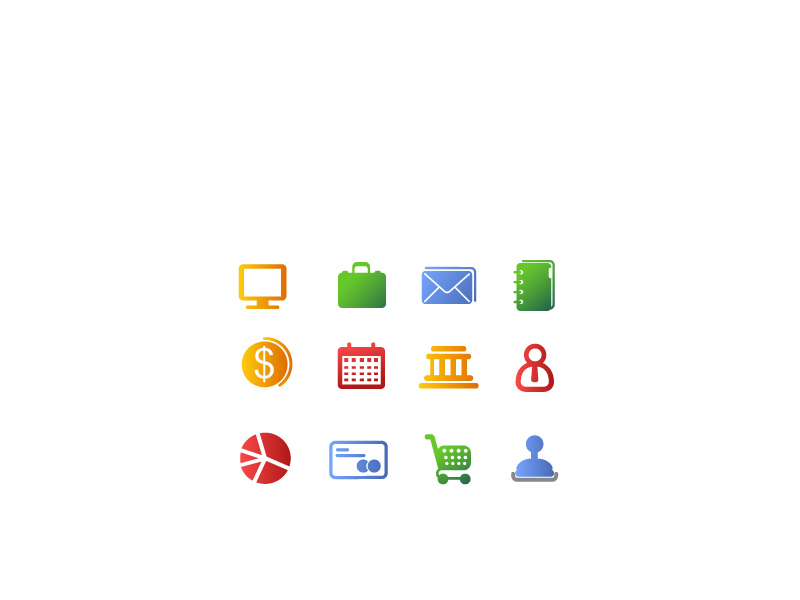 user interface icons collection colored flat symbols