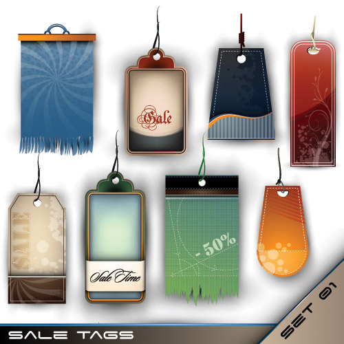 sale tags templates modern colored vertical shapes decor