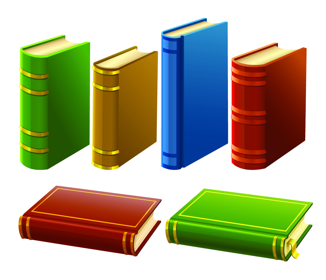 education background books icons colored 3d design