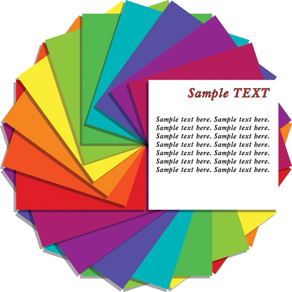 colored paper background circle layout modern design