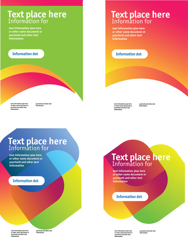 brochure templates modern colorful abstract decor