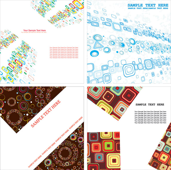 decorative background templates modern colored geometric decor