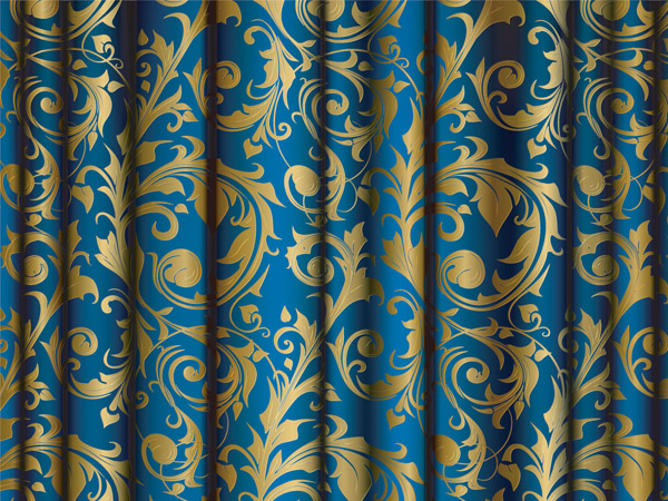 curtain background colored traditional pattern decor 3d design