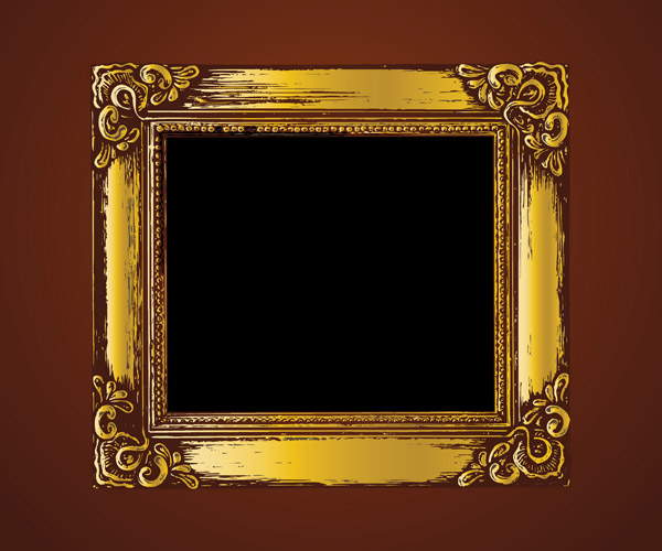 decorative frames templates dark retro design