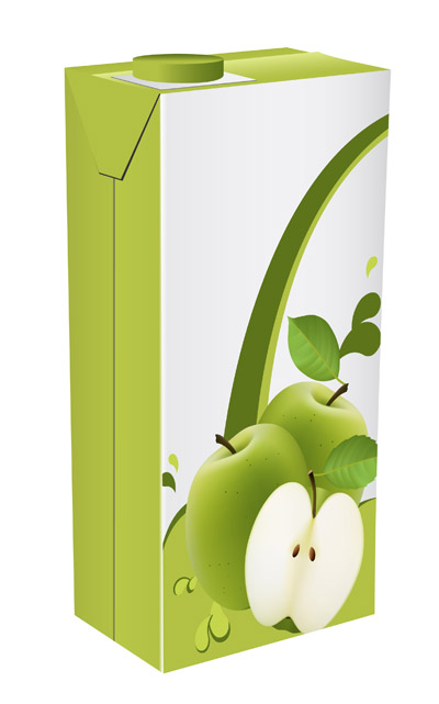 juice advertising banner box icon 3d closeup design