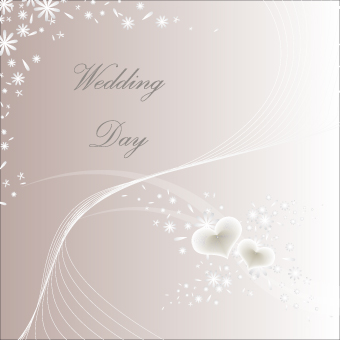 wedding background templates bright design bird flower icons