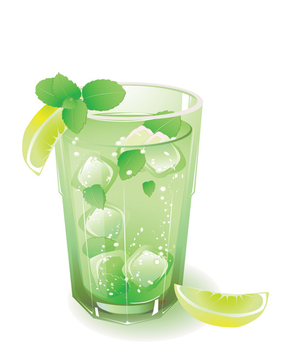 beverage background transparent cocktail glass icon modern 3d