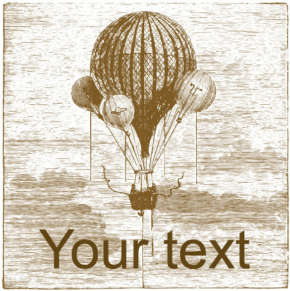 hot air balloon background retro design