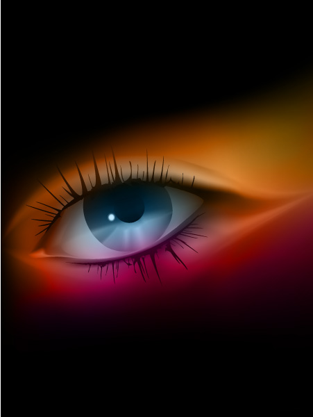 eye painting colored closeup design