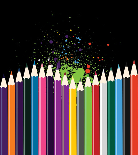 colored pencils background colorful grunge decor