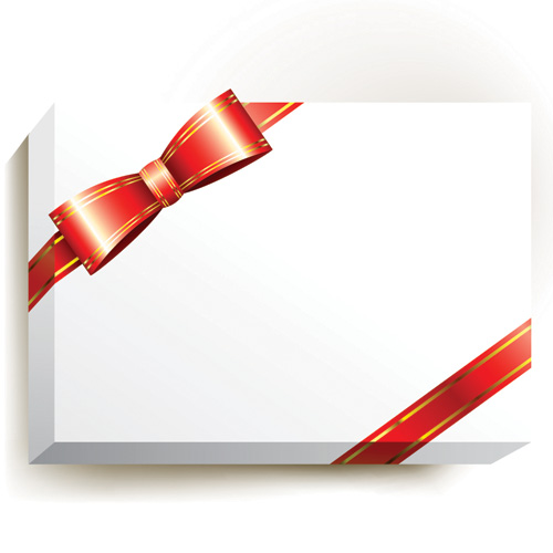 present box icon red ribbon decor 3d design