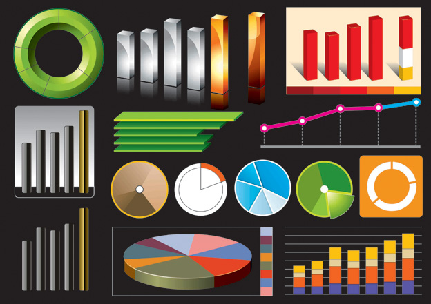 business chart design elements colorful modern design