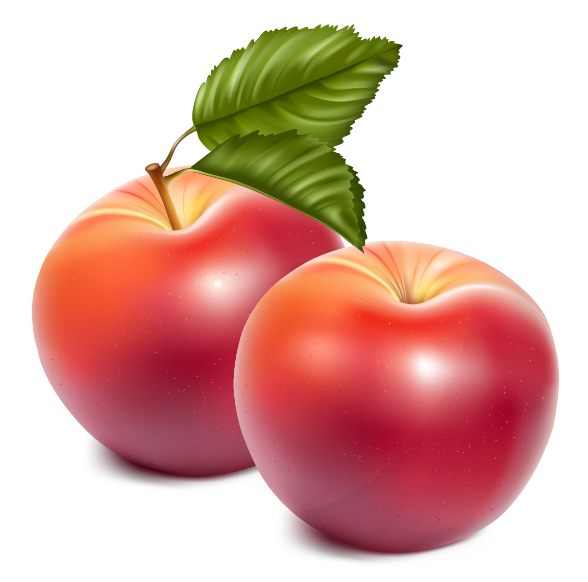 fruit background apple icon shiny colored realistic 3d