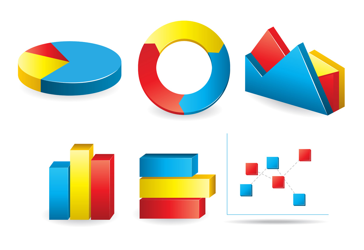 chart design elements colorful 3d design