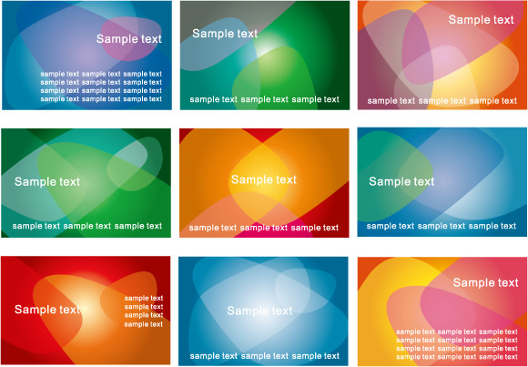 decorative background templates modern colorful transparent design