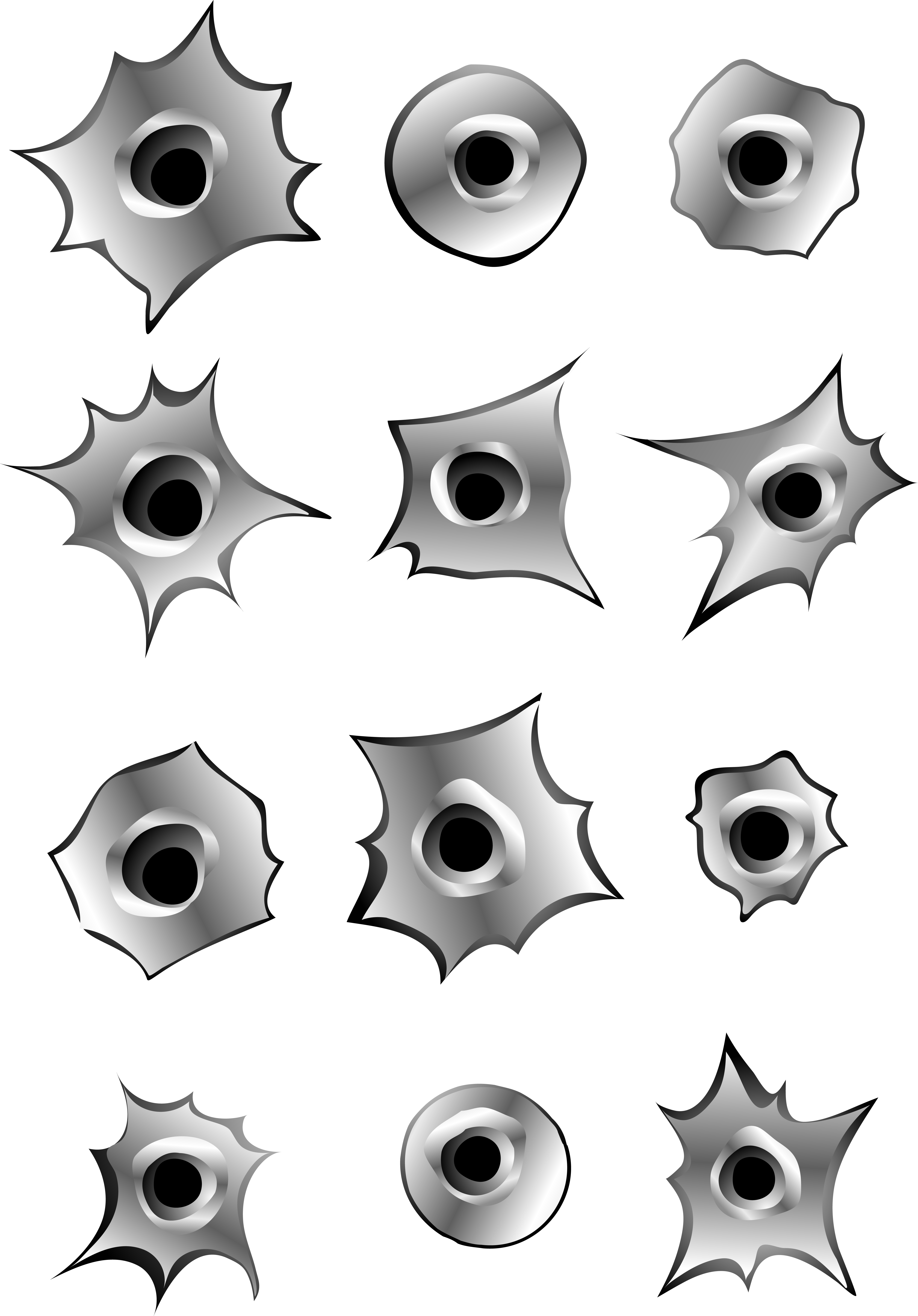 hole icons templates 2d grey metallic shapes decor