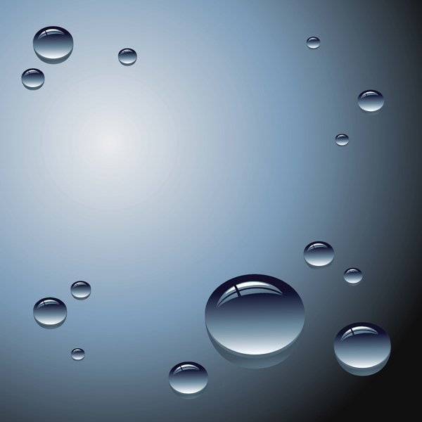 water background wet droplets decor 3d modern design