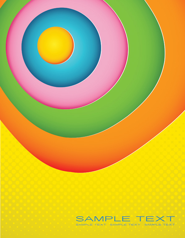 abstract background colorful flat circles decor